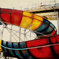 Buy canvas prints of water slide by Heather Newton