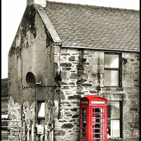 Buy canvas prints of Telephone Box, Yell. by Heather Newton