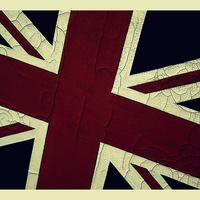 Buy canvas prints of  painted Union Jack by Heather Newton