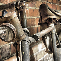 Buy canvas prints of  bikes and bricks by Heather Newton
