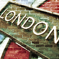 Buy canvas prints of London - abstract on bricks by Heather Newton