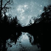 Buy canvas prints of lake in the starlight by Heather Newton