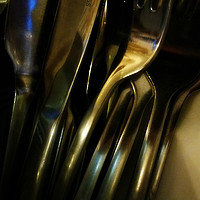 Buy canvas prints of cutlery by Heather Newton