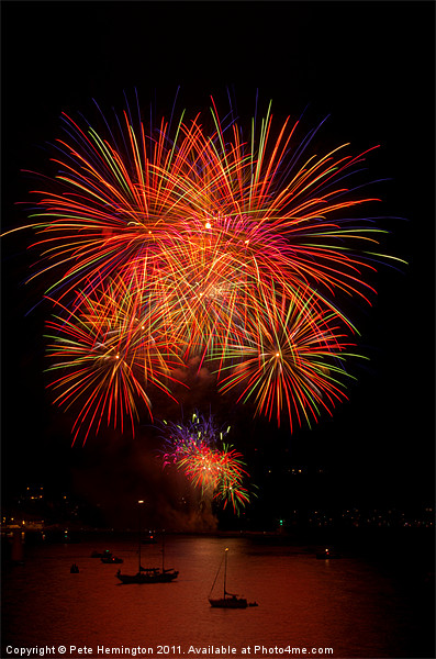 Fireworks at Plymouth Picture Board by Pete Hemington