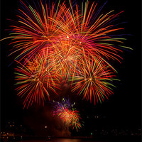 Buy canvas prints of Fireworks at Plymouth by Pete Hemington