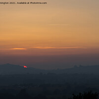 Buy canvas prints of Sunset over Raddon by Pete Hemington