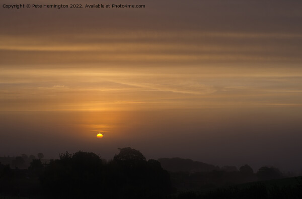 Sunset over Mid Devon Picture Board by Pete Hemington