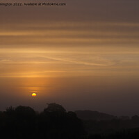 Buy canvas prints of Sunset over Mid Devon by Pete Hemington