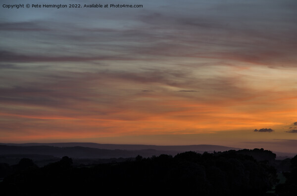 Mid Devon Sunset Picture Board by Pete Hemington