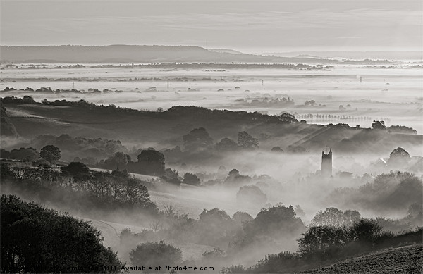 Mist in the Culm Valley Picture Board by Pete Hemington