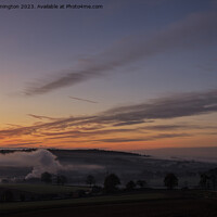Buy canvas prints of Dawn over the Culm valley by Pete Hemington
