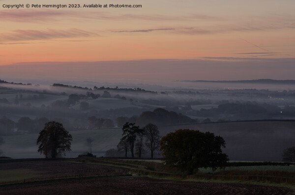 Dawn over Mid Devon Picture Board by Pete Hemington