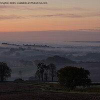 Buy canvas prints of Dawn over Mid Devon by Pete Hemington