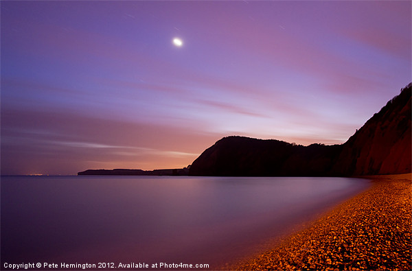 Sidmouth beach and Venus Picture Board by Pete Hemington