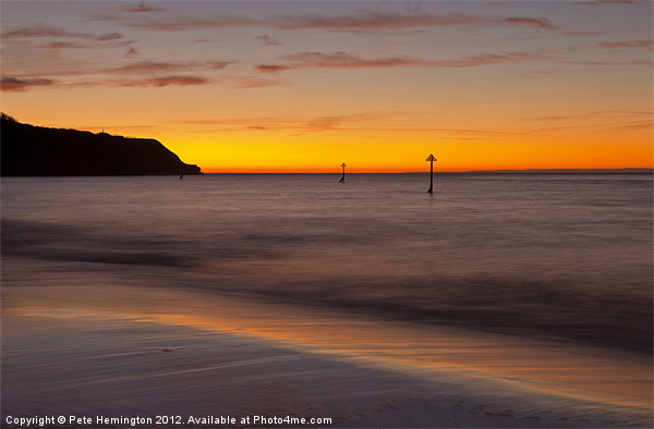 Sunrise Towards Orcombe Point - Exmouth Picture Board by Pete Hemington