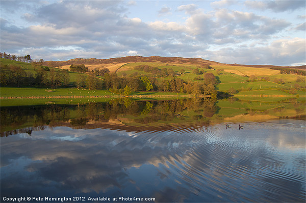 Ladybower - reflections and ripples Picture Board by Pete Hemington