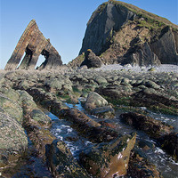 Buy canvas prints of Blackchurch Rock - N Devon by Pete Hemington