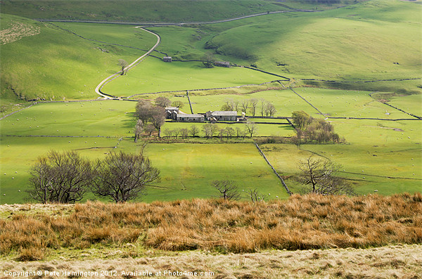 Hill Farm in the Peak district Picture Board by Pete Hemington