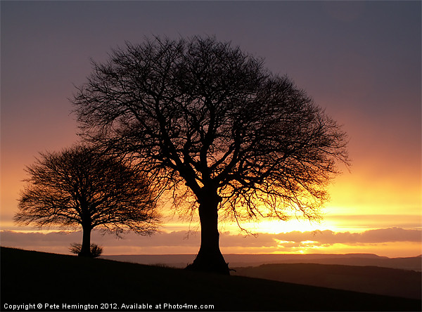 Sunrise and Sidmouth Gap Picture Board by Pete Hemington