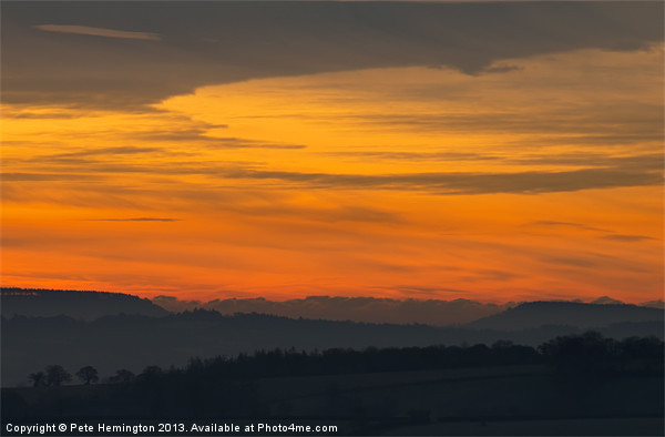 Bradninch sunrise Picture Board by Pete Hemington