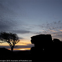 Buy canvas prints of Sunset at Holwell Tor by Pete Hemington