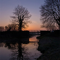 Buy canvas prints of Dawn on the Grand Western Canal by Pete Hemington