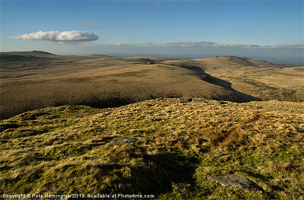 Dartmoor view from Steeperton Tor Picture Board by Pete Hemington