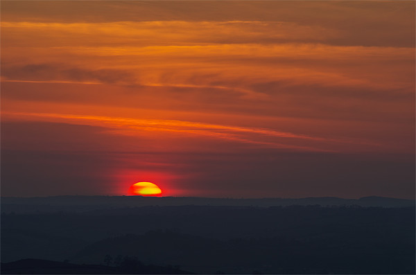 Devon Sunset Picture Board by Pete Hemington