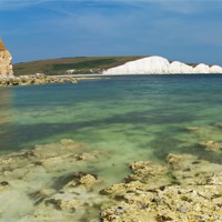 Buy canvas prints of Seven sisters from Hope Gap by Pete Hemington