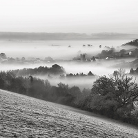 Buy canvas prints of Bradninch in the Mist by Pete Hemington