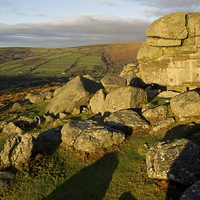 Buy canvas prints of Bonehill rocks on Dartmoor by Pete Hemington