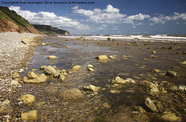  Between Weston Mouth and Branscombe Canvas Print by Pete Hemington