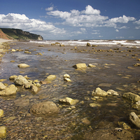 Buy canvas prints of  Between Weston Mouth and Branscombe by Pete Hemington