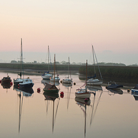 Buy canvas prints of  Morning glow on the Exe by Pete Hemington