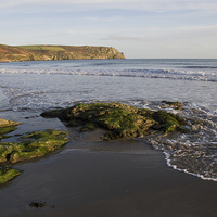 Buy canvas prints of  Carne Beach and Nare Head by Pete Hemington