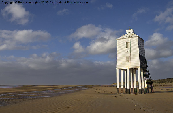  Lighthouse at Burnham on Sea Picture Board by Pete Hemington