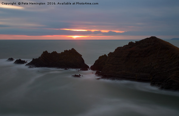 Hartland Quay at dusk Picture Board by Pete Hemington