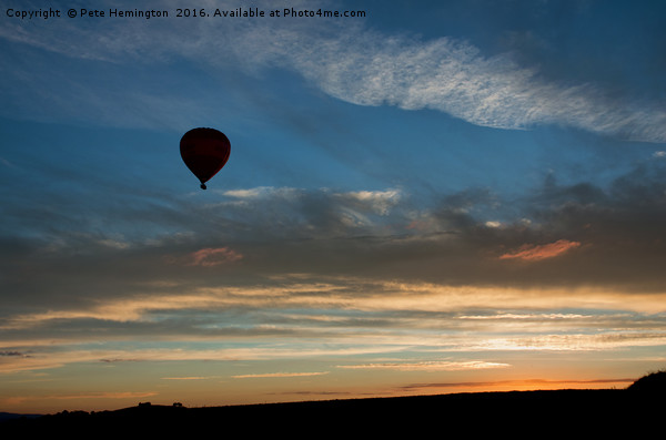 Ballooning at Sunset Picture Board by Pete Hemington