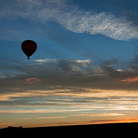 Buy canvas prints of Ballooning at Sunset by Pete Hemington
