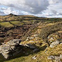 Buy canvas prints of Sharp Tor from Bench Tor by Pete Hemington