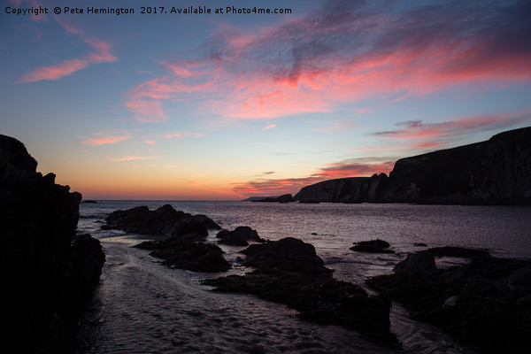 Sunset at Ayrmer Cove Picture Board by Pete Hemington
