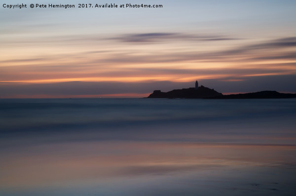 Godrevy Lighthouse from the beach Picture Board by Pete Hemington