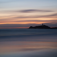 Buy canvas prints of Godrevy Lighthouse from the beach by Pete Hemington