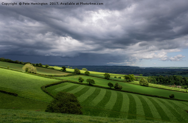 Light on Mid Devon Hills Picture Board by Pete Hemington