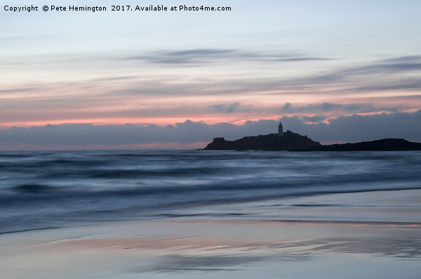 Godrevy Lighthouse from the beach Picture Board by Pete Hemington