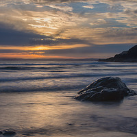 Buy canvas prints of Sunset at Poldhu Cove by Pete Hemington