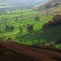 Buy canvas prints of View of Edale valley from The Nab by Pete Hemington