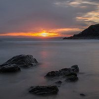Buy canvas prints of Sunset at Poldhu Cove by Pete Hemington