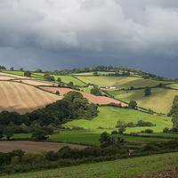 Buy canvas prints of Hills round the Exe valley by Pete Hemington