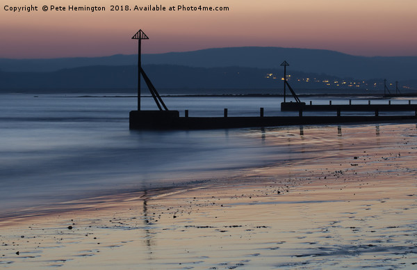 Sunset at Exmouth Picture Board by Pete Hemington